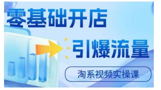 淘宝电商视频实操课，零基础开店，引爆流量-天孤无涯网