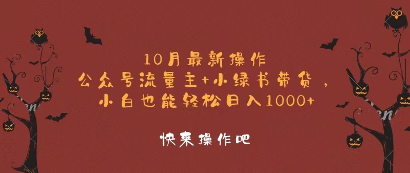 （12977期）10月最新操作，公众号流量主+小绿书带货，小白轻松日入1000+-天孤无涯网