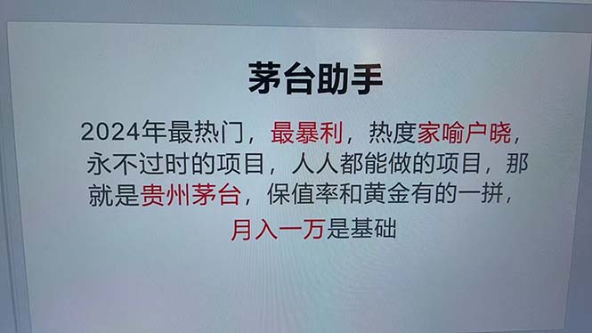 （12990期）魔法贵州茅台代理，永不淘汰的项目，抛开传统玩法，使用科技，命中率极…-天孤无涯网