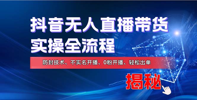 （13001期）在线赚钱新途径：如何用抖音无人直播实现财务自由，全套实操流程，含…-天孤无涯网