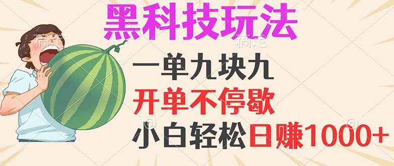 （13046期）黑科技玩法，一单利润9.9，一天轻松100单，日赚1000＋的项目，小白看完…-天孤无涯网