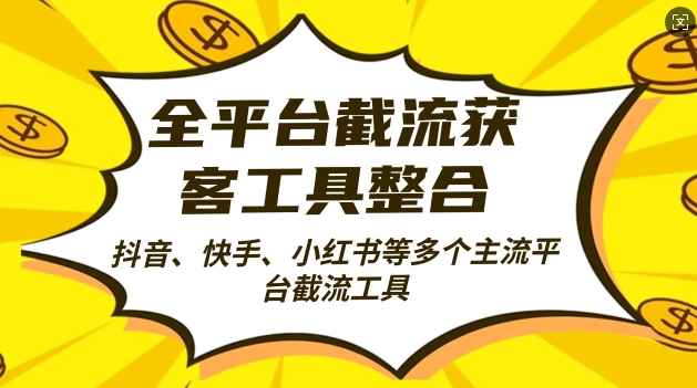 全平台截流获客工县整合全自动引流，日引2000+精准客户【揭秘】-天孤无涯网