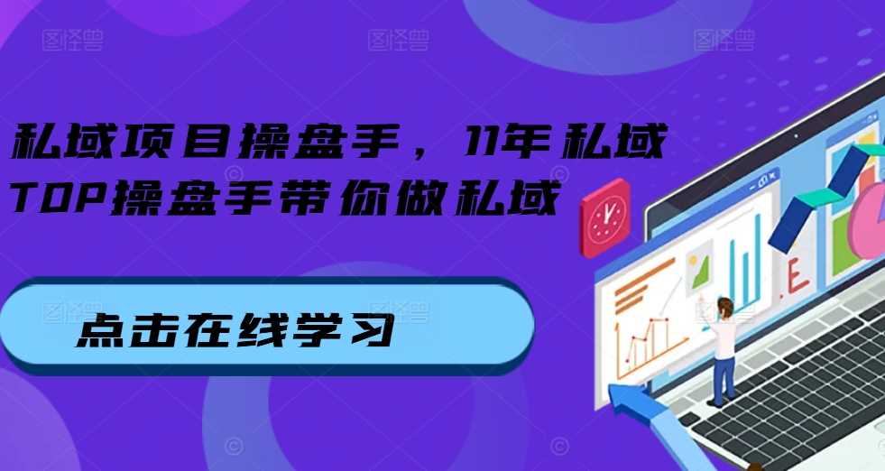 私域项目操盘手，11年私域TOP操盘手带你做私域-天孤无涯网