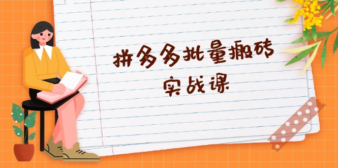 （13265期）拼多多批量搬砖实战课，全自动剪辑发布，黑科技新技术与爆款选品策略-天孤无涯网