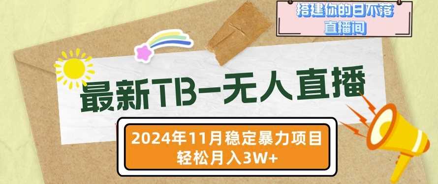 【最新TB-无人直播】11月最新，打造你的日不落直播间，轻松月入过W【揭秘】-天孤无涯网