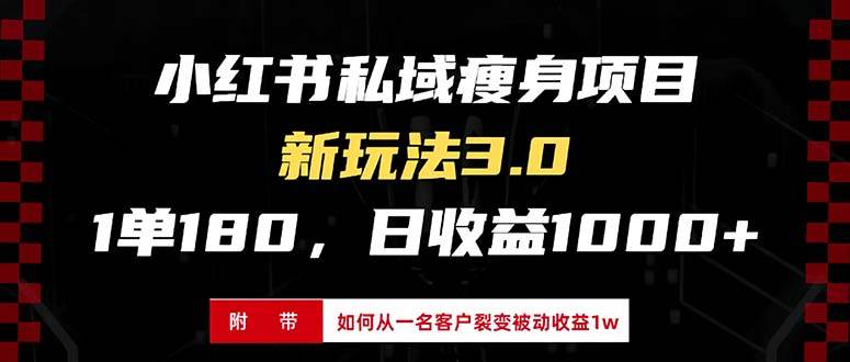 （13348期）小红书瘦身项目3.0模式，新手小白日赚收益1000+（附从一名客户裂变收益…-天孤无涯网