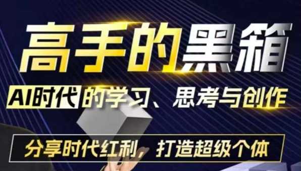 高手的黑箱：AI时代学习、思考与创作-分红时代红利，打造超级个体-天孤无涯网