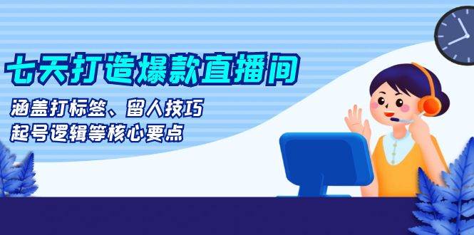 七天打造爆款直播间：涵盖打标签、留人技巧、起号逻辑等核心要点-天孤无涯网