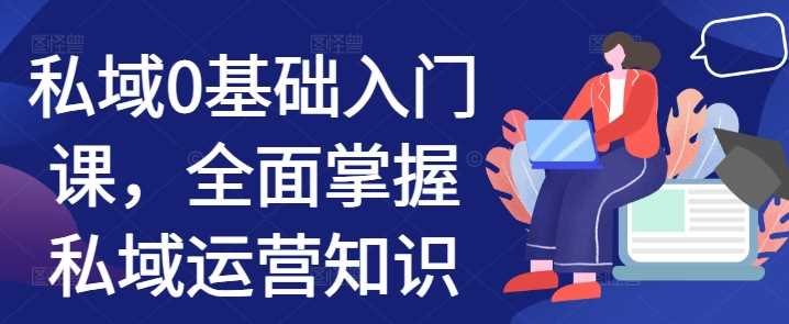 私域0基础入门课，全面掌握私域运营知识-天孤无涯网