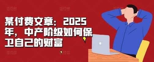 某付费文章：2025年，中产阶级如何保卫自己的财富-天孤无涯网