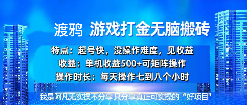 （13501期）韩国知名游戏打金无脑搬砖单机收益500+-天孤无涯网