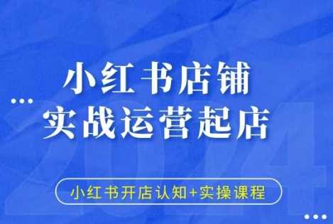 小红书店铺实战运营起店，小红书开店认知+实操课程-天孤无涯网