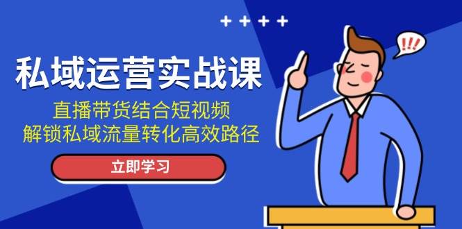 （13587期）私域运营实战课：直播带货结合短视频，解锁私域流量转化高效路径-天孤无涯网