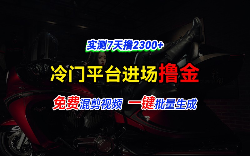 全新冷门平台vivo视频，快速免费进场搞米，通过混剪视频一键批量生成，实测7天撸2300+-天孤无涯网