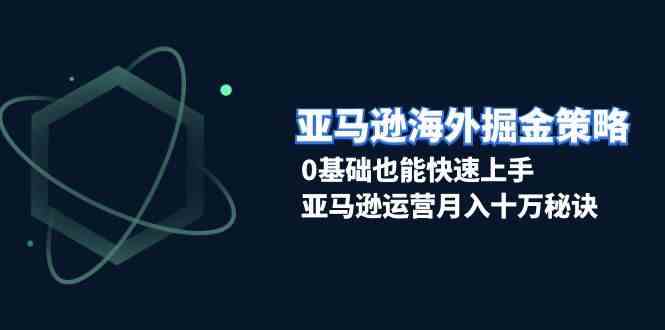 亚马逊海外掘金策略，0基础也能快速上手，亚马逊运营月入十万秘诀-天孤无涯网