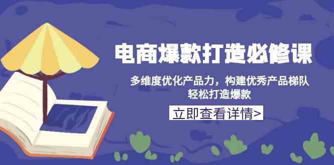 电商爆款打造必修课：多维度优化产品力，构建优秀产品梯队，轻松打造爆款-天孤无涯网