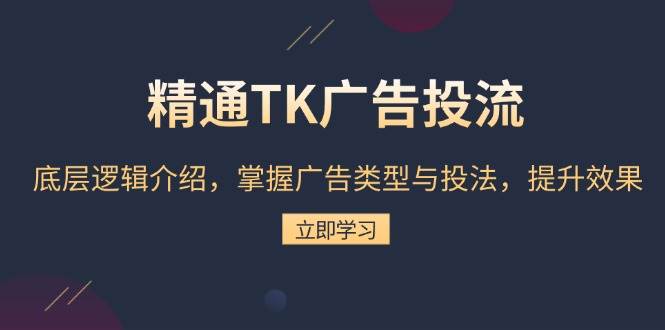 （13641期）精通TK广告投流：底层逻辑介绍，掌握广告类型与投法，提升效果-天孤无涯网