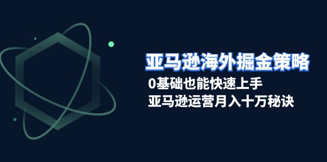 （13644期）亚马逊海外掘金策略，0基础也能快速上手，亚马逊运营月入十万秘诀-天孤无涯网