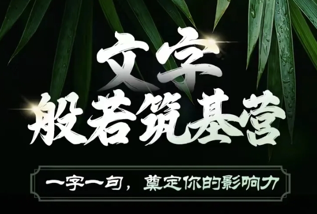文字般若筑基营，用文字打造自己的影响力，写好文案 写出影响力 写出吸金力-天孤无涯网
