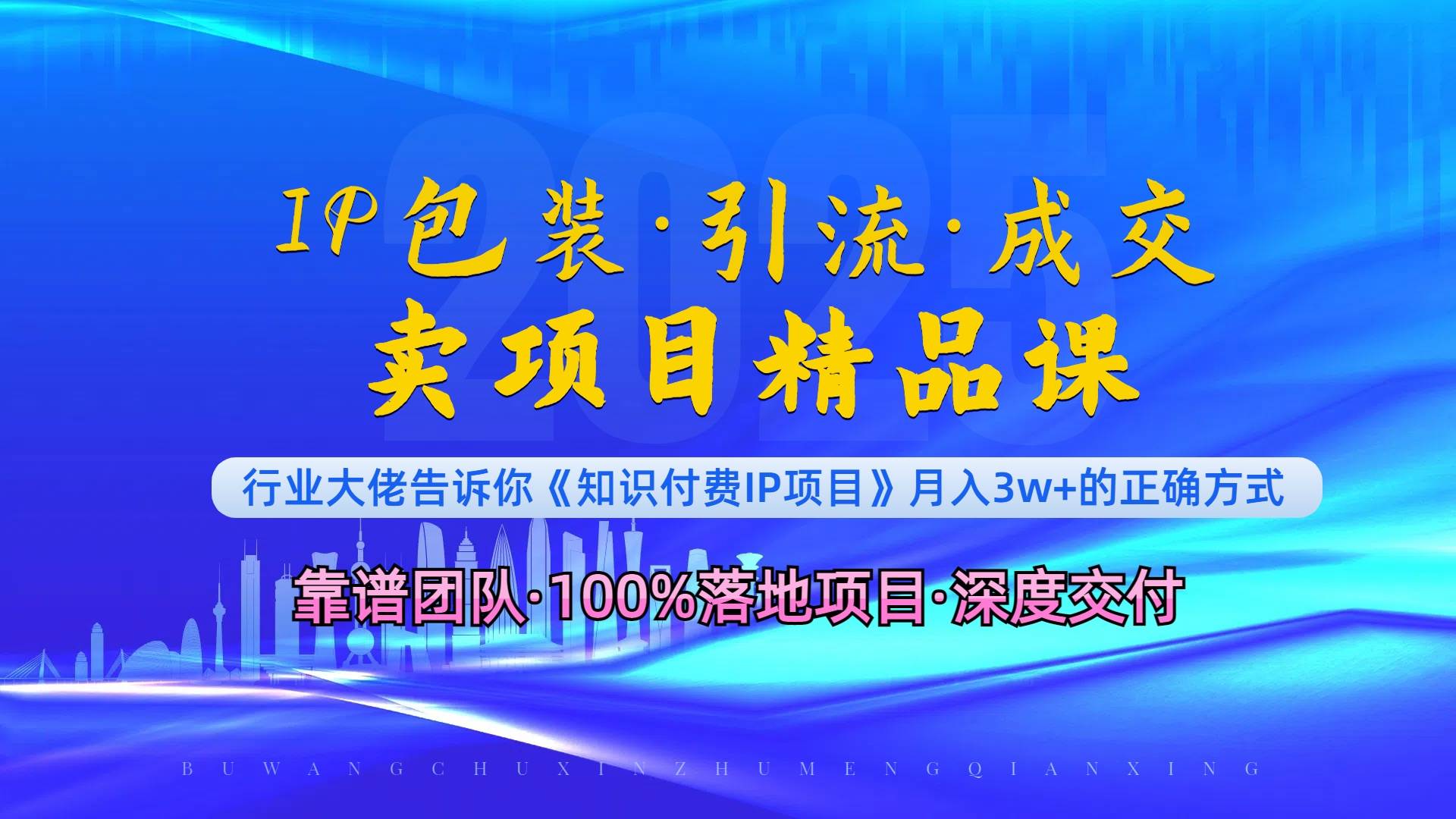 （13780期）《IP包装·暴力引流·闪电成交卖项目精品课》如何在众多导师中脱颖而出？-天孤无涯网