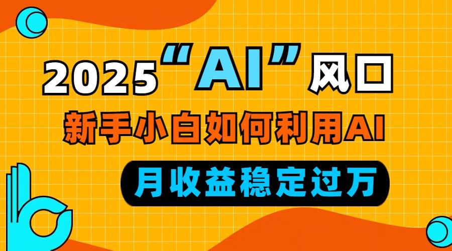 （13821期）2025“ AI ”风口，新手小白如何利用ai，每月收益稳定过万-天孤无涯网