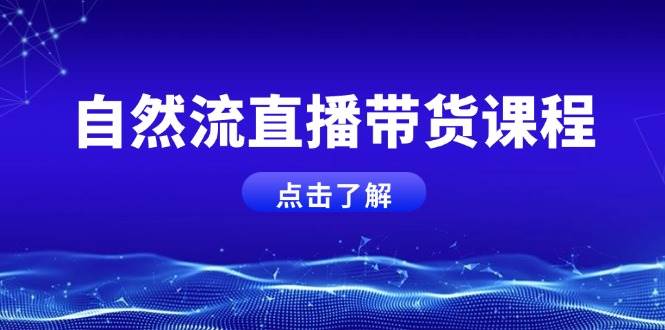 （13809期）自然流直播带货课程，结合微付费起号，打造运营主播，提升个人能力-天孤无涯网