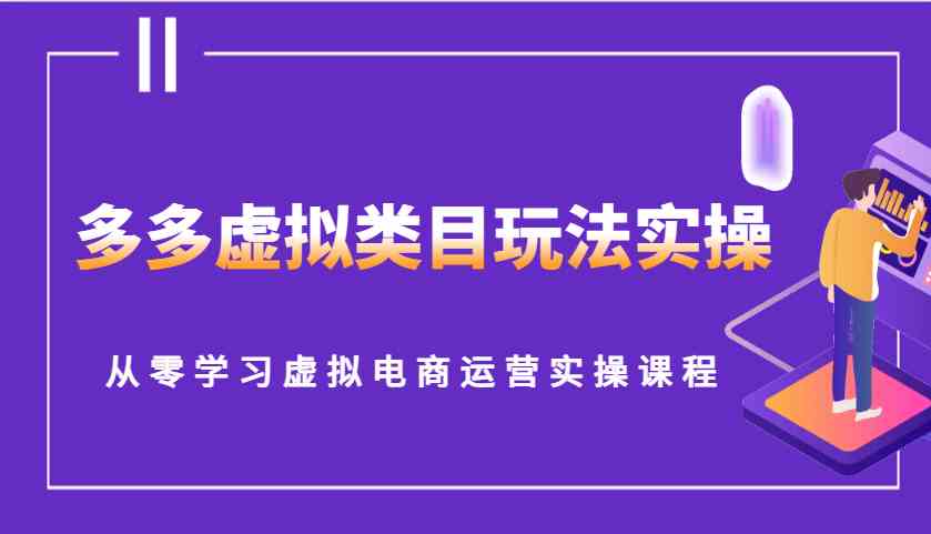 多多虚拟类目玩法实操，从零学习虚拟电商运营实操课程-天孤无涯网
