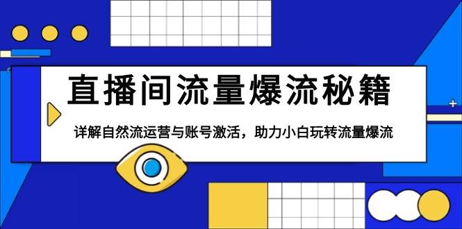 （13860期）直播间流量爆流秘籍，详解自然流运营与账号激活，助力小白玩转流量爆流-天孤无涯网
