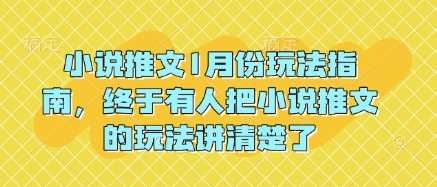 小说推文1月份玩法指南，终于有人把小说推文的玩法讲清楚了!-天孤无涯网
