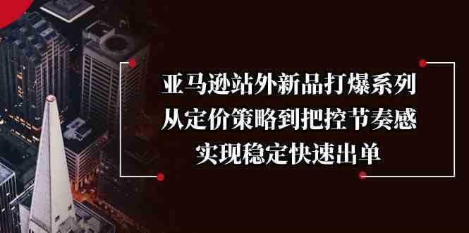 亚马逊站外新品打爆系列，从定价策略到把控节奏感，实现稳定快速出单-天孤无涯网