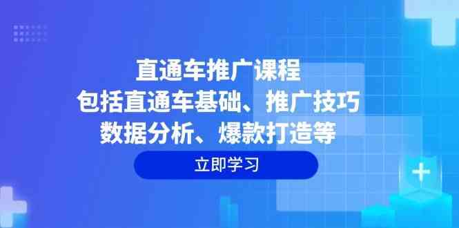直通车推广课程：包括直通车基础、推广技巧、数据分析、爆款打造等-天孤无涯网