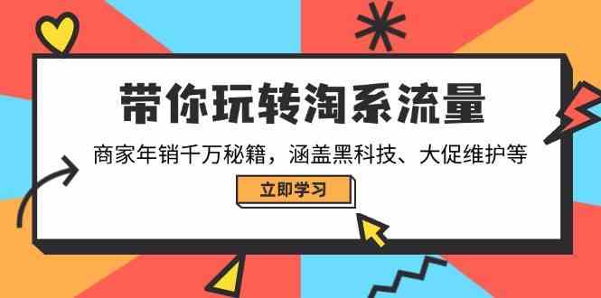 带你玩转淘系流量，商家年销千万秘籍，涵盖黑科技、大促维护等-天孤无涯网